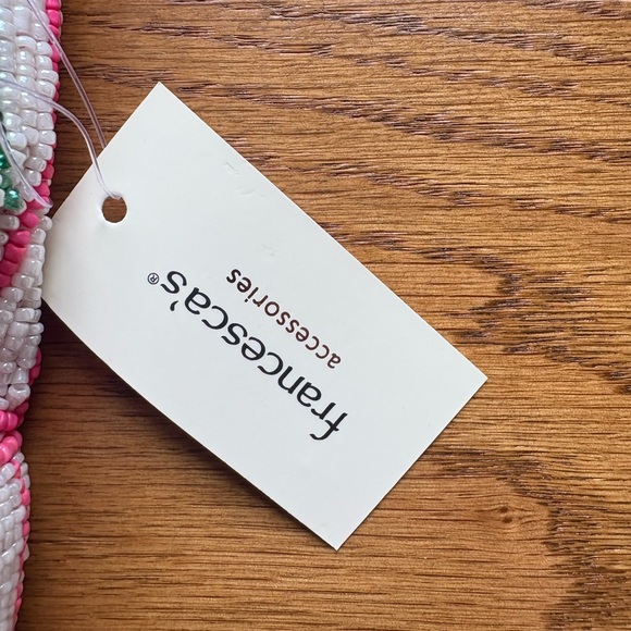 NWT Viral Beaded Bag Pink Swan and Bow Design - Picture 5 of 8